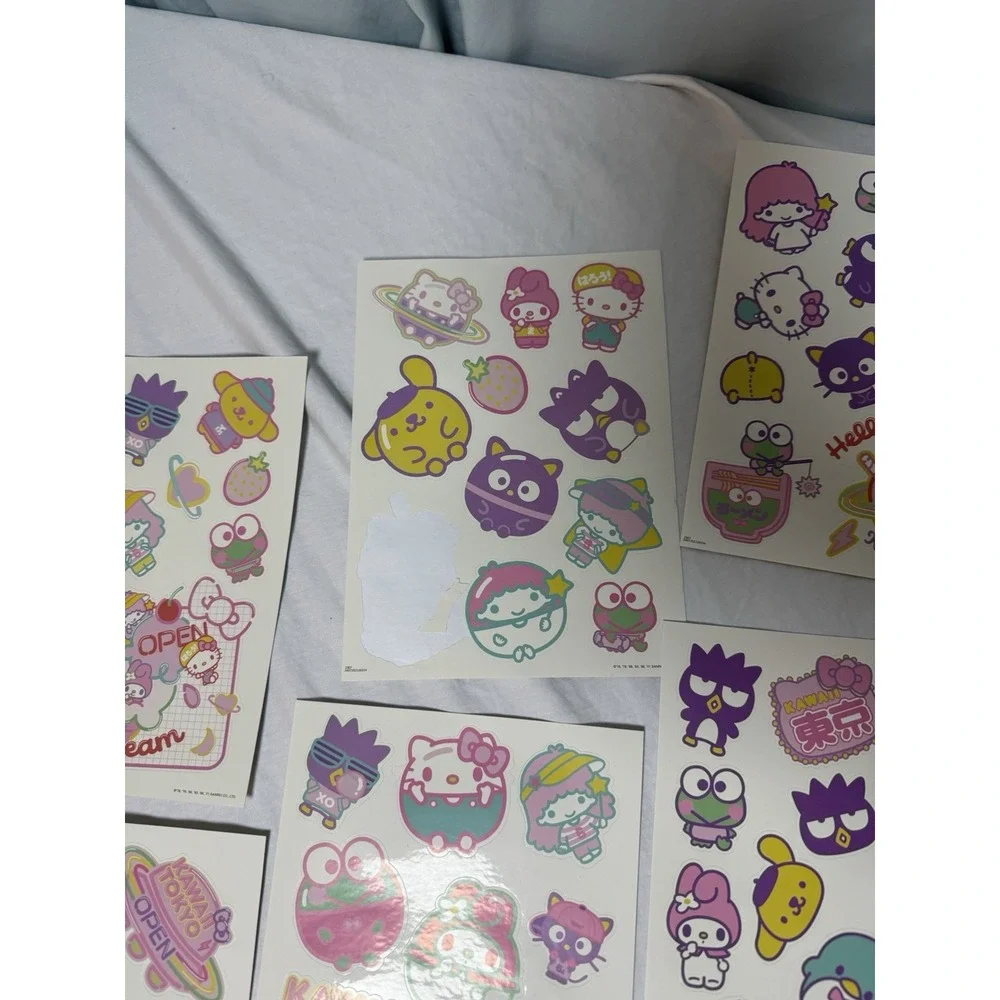Sanrio Hello Kitty Puffy Glitter Red Bow Journal Notebook w/ Sticker Sheets 2023